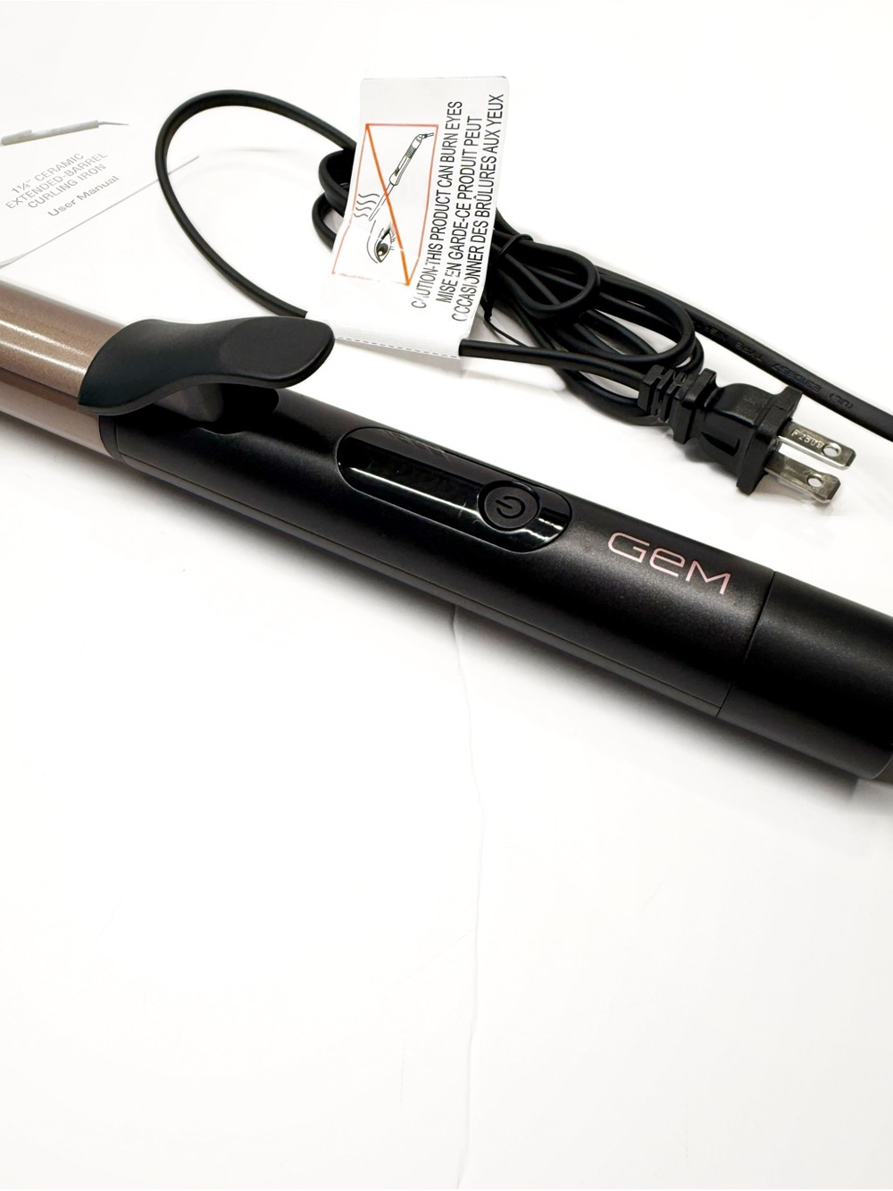 GEM 1¼" Ceramic Extended-Barrel Curling Iron NWT - Picture 7 of 10